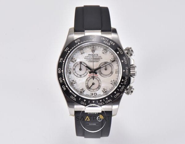 Rolex Daytona 4130 Clean Factory 40 mm Desenli Taşlı Kadran Super Clone ETA
