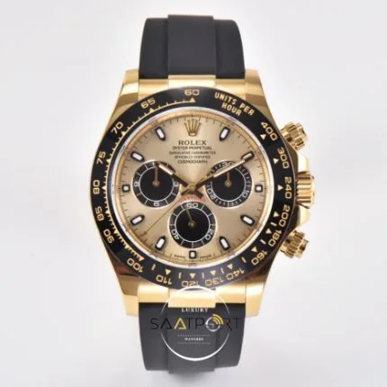 Rolex Daytona 4130 Clean Factory 40 mm Gold Kadran Super Clone ETA