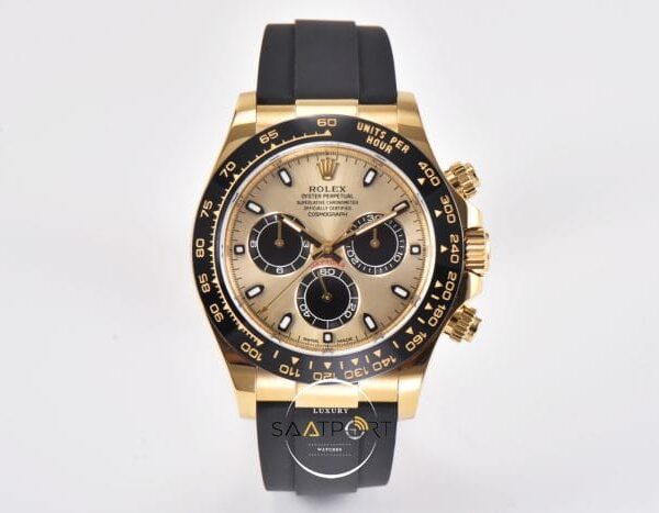 Rolex Daytona 4130 Clean Factory 40 mm Gold Kadran Super Clone ETA