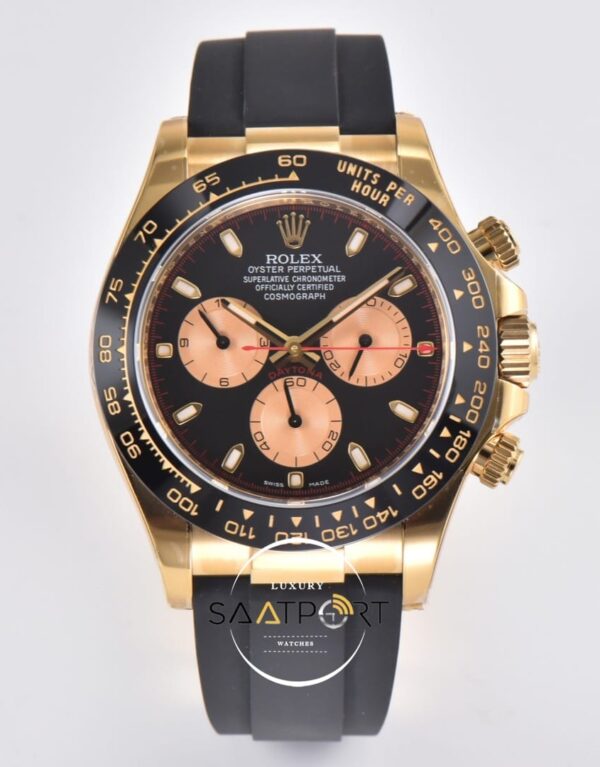 Rolex Daytona 4130 Clean Factory 40 mm Rose Gösterge Super Clone ETA