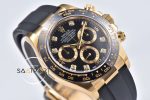 Rolex Daytona 4130 Clean Factory 40 mm Taşlı Siyah Kadran Super Clone ETA