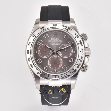 Rolex Daytona 4130 Clean Factory 40mm Rakamlı Gri Kadran Super Clone ETA