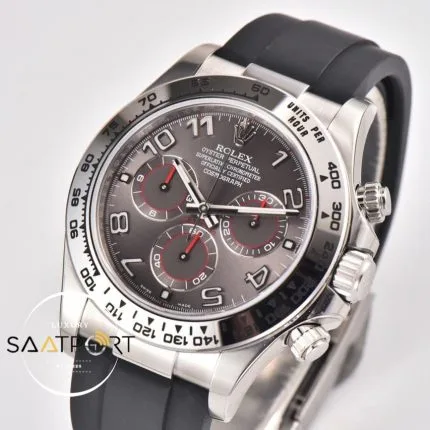 Rolex Daytona 4130 Clean Factory 40mm Rakamlı Gri Kadran Super Clone ETA