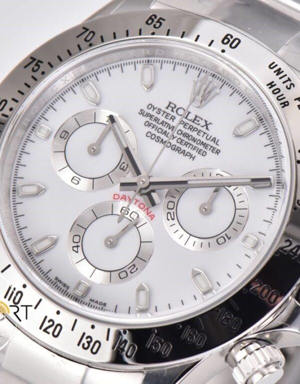 Rolex Daytona 904L Clean Factory 40 mm Beyaz Kadran Super Clone ETA