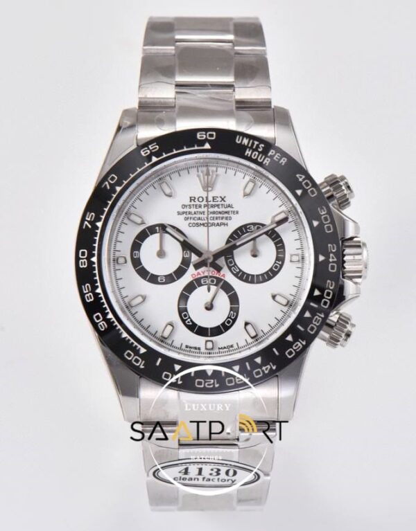 Rolex Daytona 904L Clean Factory 40 mm Siyah Bezel Super Clone ETA