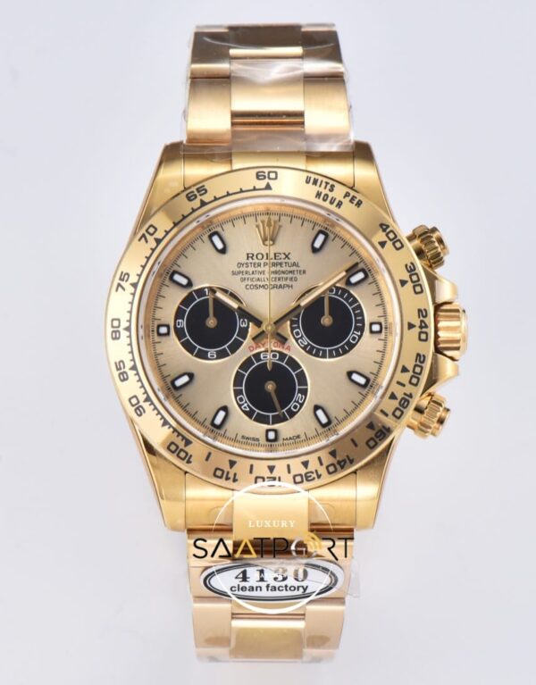 Rolex Daytona Clean Factory 116508 Gold Kadran 40 mm Super Clone ETA