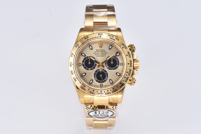 Rolex Daytona Clean Factory 116508 Gold Kadran 40 mm Super Clone ETA