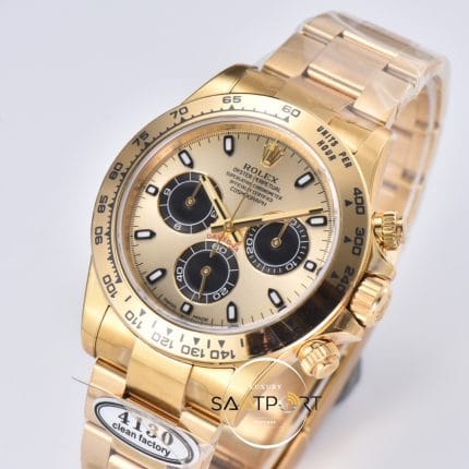 Rolex Daytona Clean Factory 116508 Gold Kadran 40 mm Super Clone ETA