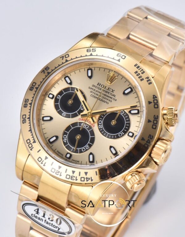 Rolex Daytona Clean Factory 116508 Gold Kadran 40 mm Super Clone ETA