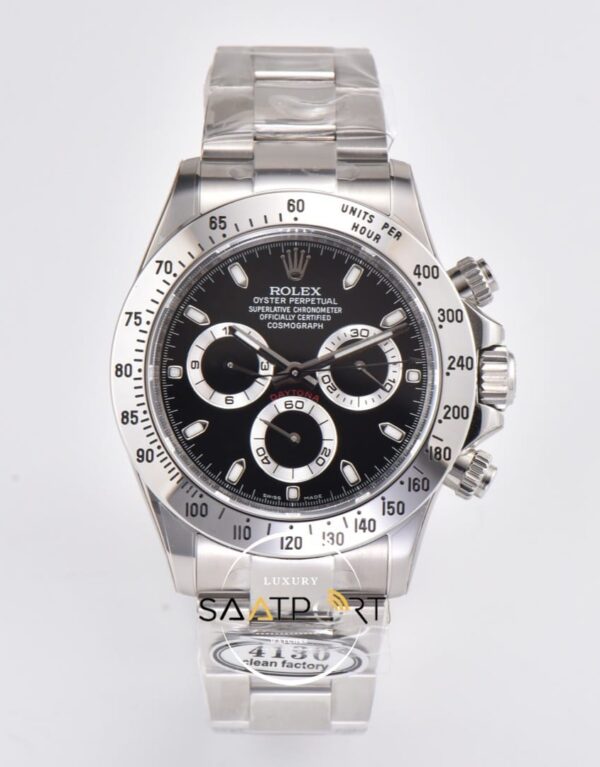Rolex Daytona Clean Factory 116520 Siyah Kadran 40 mm Super Clone ETA