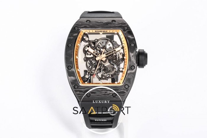 Richard Mille RM055 Carbon Kasa Kahve İskelet Kadran