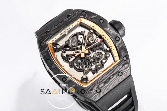 Richard Mille RM055 Carbon Kasa Kahve İskelet Kadran