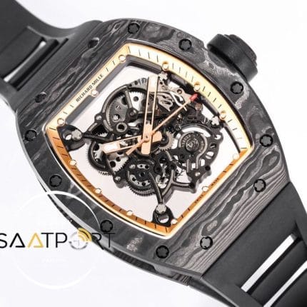 Richard Mille RM055 Carbon Kasa Kahve İskelet Kadran