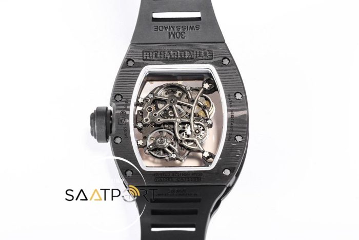 Richard Mille RM055 Carbon Kasa Kahve İskelet Kadran