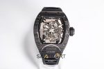 Richard Mille RM055 Carbon Kasa Siyah İskelet Kadran