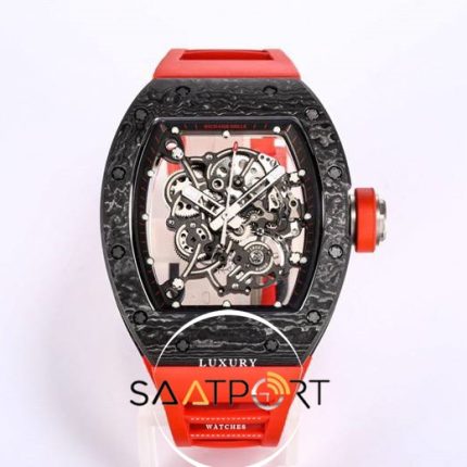 Richard Mille RM055 Şeffaf İskelet Kadran Carbon Kasa