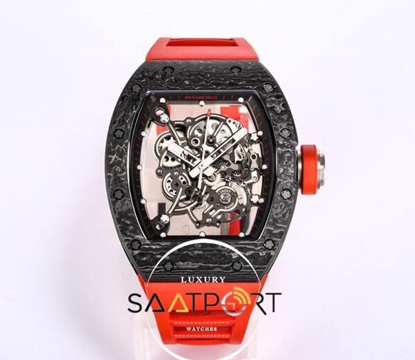 Richard Mille RM055 Şeffaf İskelet Kadran Carbon Kasa