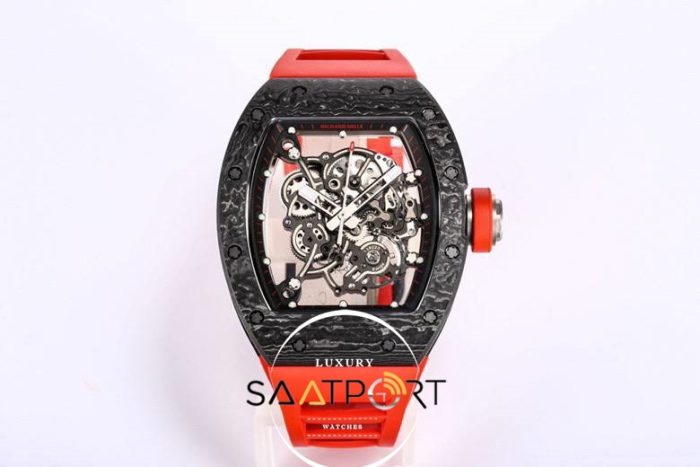 Richard Mille RM055 Şeffaf İskelet Kadran Carbon Kasa