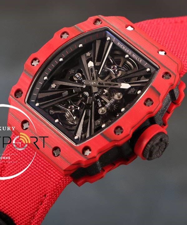 Richard Mille RM12 Eta Saat Rafael Nadal Tourbillon Kırmızı Kauçuk