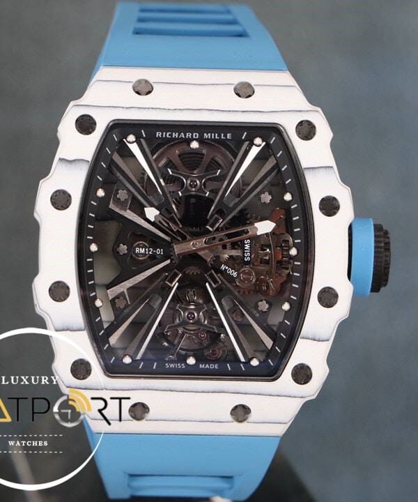 Richard Mille RM12 Eta Saat Tourbillon Mavi Kauçuk