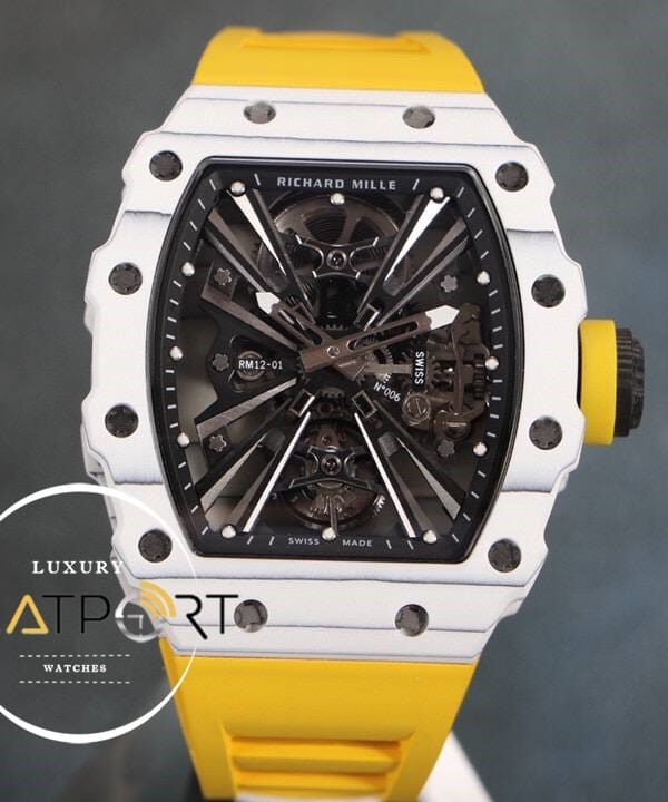 Richard Mille RM12 Eta Saat Tourbillon Sarı Kauçuk