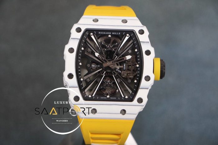 Richard Mille RM12 Eta Saat Tourbillon Sarı Kauçuk