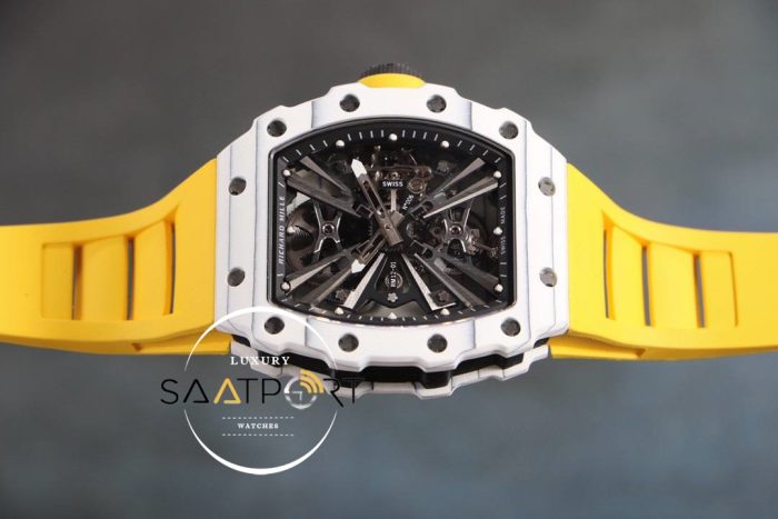 Richard Mille RM12 Eta Saat Tourbillon Sarı Kauçuk