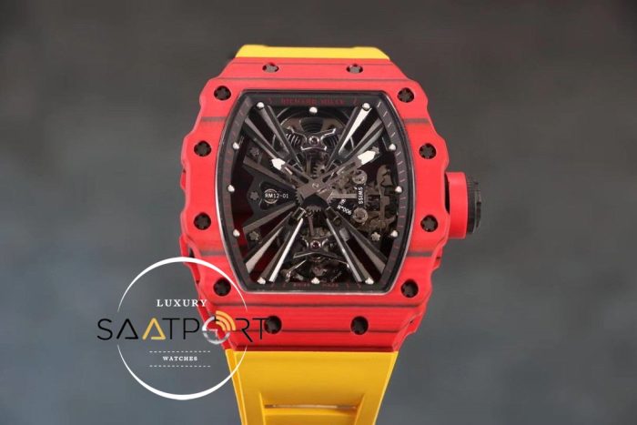 Richard Mille Rafael Nadal RM12-01 Eta Saat Tourbillon Sarı Kımızı