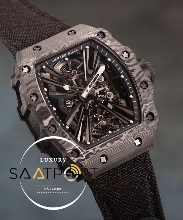 Richard Mille Rafael Nadal RM12-01 Serisi Eta Saat Tourbillon Karbon Kasa