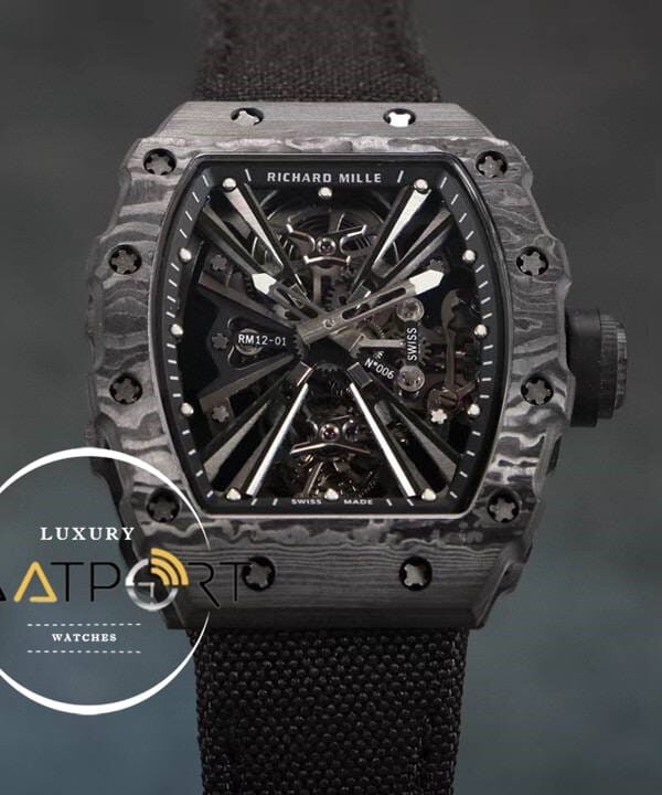 Richard Mille Rafael Nadal RM12 Eta Saat Tourbillon Siyah Kauçuk