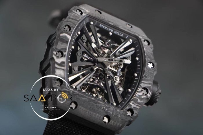 Richard Mille Rafael Nadal RM12 Eta Saat Tourbillon Siyah Kauçuk