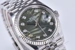 Rolex Datejust 36mm Clean Factory Palmiye Desenli Taşlı Yeşil Kadran