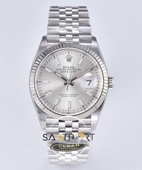 Rolex Datejust 41 Clean Factory Gümüş Kadran 3235 Super Clone