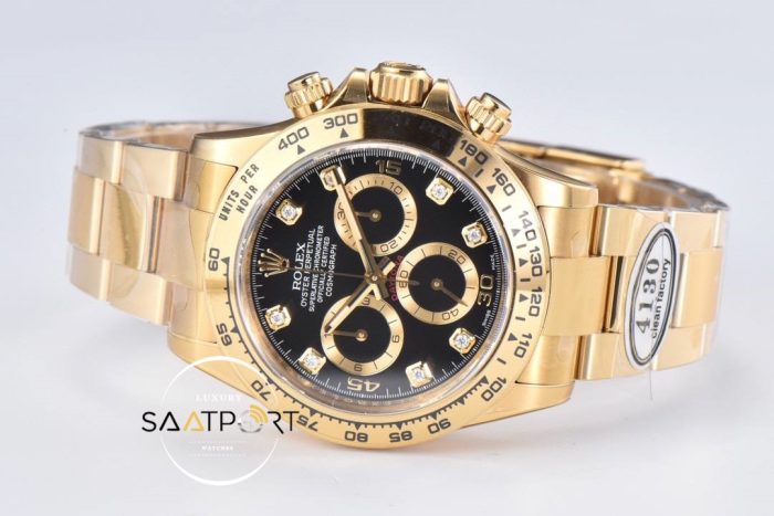 Rolex Daytona 116508 Clean Factory Taşlı Siyah Kadran Super Clone