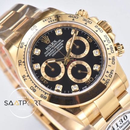Rolex Daytona 116508 Clean Factory Taşlı Siyah Kadran Super Clone