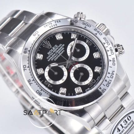 Rolex Daytona 116520 Clean Factory Taşlı Siyah Kadran Super Clone