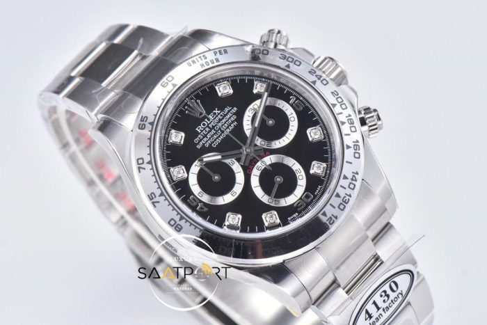 Rolex Daytona 116520 Clean Factory Taşlı Siyah Kadran Super Clone