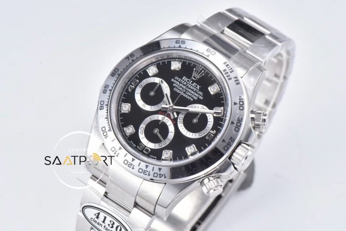 Rolex Daytona 116520 Clean Factory Taşlı Siyah Kadran Super Clone