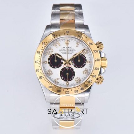 Rolex Daytona 116523 Clean Factory Rakamlı Beyaz Kadran Super Clone