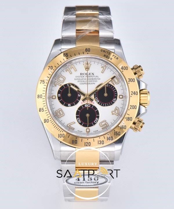 Rolex Daytona 116523 Clean Factory Rakamlı Beyaz Kadran Super Clone