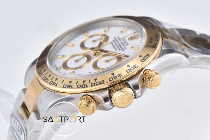 Rolex Daytona 116523 Clean Factory Two Tone Beyaz Kadran Super Clone