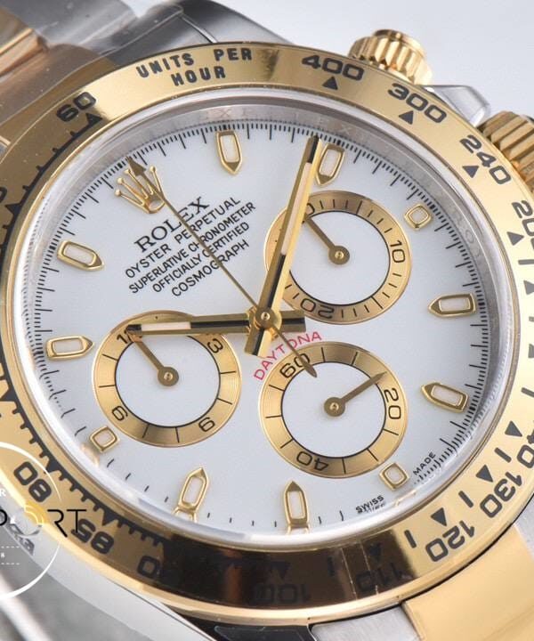 Rolex Daytona 116523 Clean Factory Two Tone Beyaz Kadran Super Clone