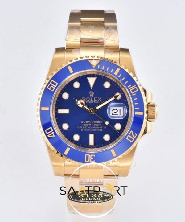 Rolex Submariner Date 116618LB Clean Factory Mavi Kadran 40mm Clone
