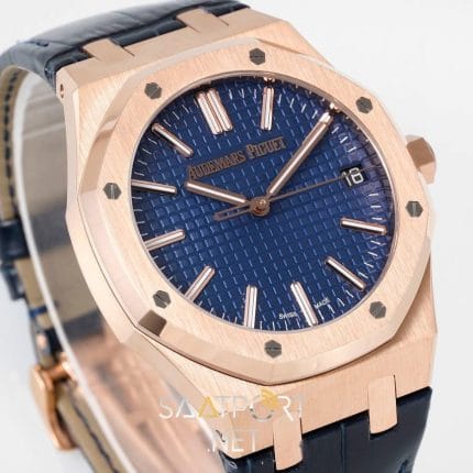 Audemars Piguet 15500 Rose Gold Mavi Kadran Deri Kordon Eta (2)