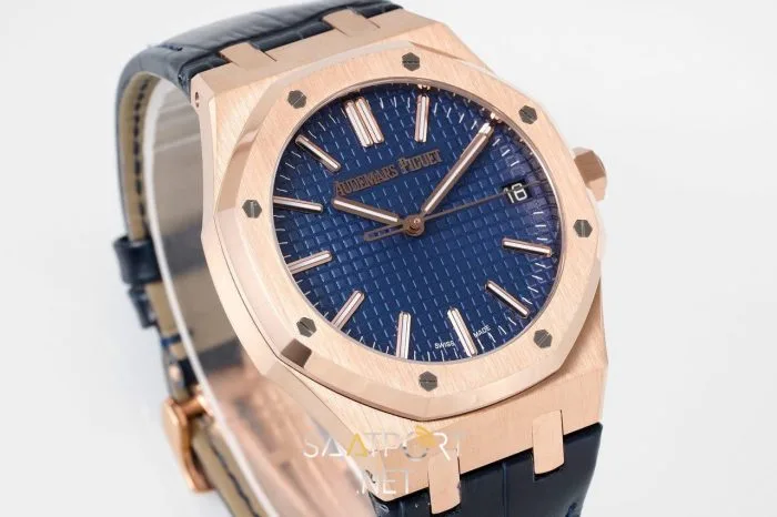 Audemars Piguet 15500 Rose Gold Mavi Kadran Deri Kordon Eta (2)