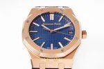 Audemars Piguet 15500 Rose Gold Mavi Kadran Deri Kordon Eta (4)