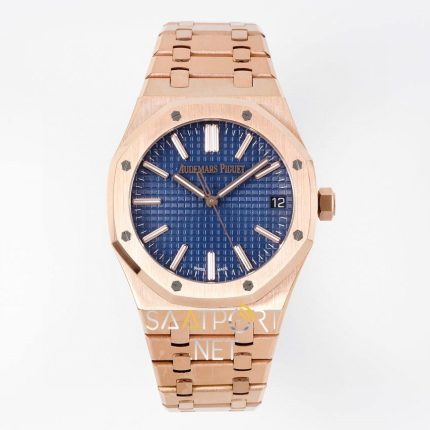 Audemars Piguet 15500 Rose Gold Mavi Kadran Super Clone Eta