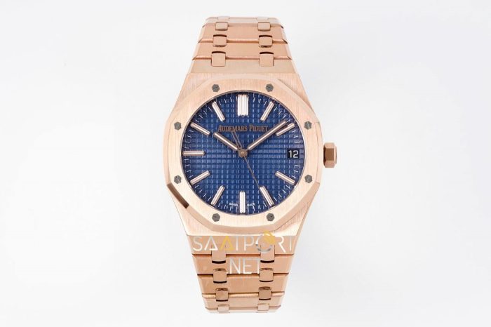 Audemars Piguet 15500 Rose Gold Mavi Kadran Super Clone Eta