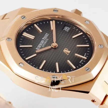 Audemars Piguet Royal Oak Extra Thin 16202OR 50.Yıl Gri Kadran Super Clone ETA (3)