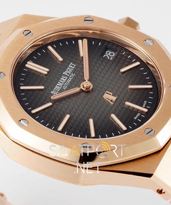 Audemars Piguet Royal Oak Extra Thin 16202OR 50.Yıl Gri Kadran Super Clone ETA (3)